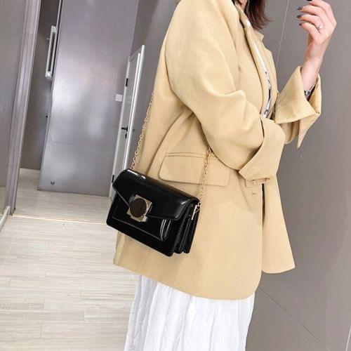 Fashion Casual Chain Single Shoulder Bag Ladies Small Square Bag Messenger Bag Handbag (Black)