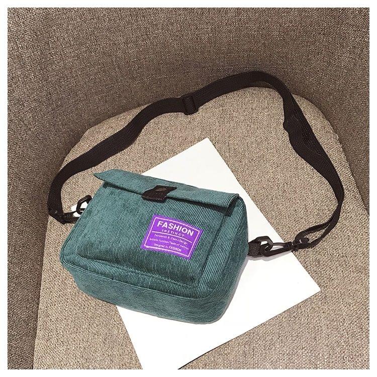Corduroy Messenger Bag Fashion Plush Ladies Handbag Small Square Bag Mobile Phone Bag (Green)