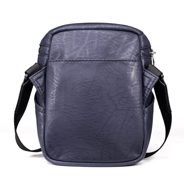 WEIXIER 8611 Double Zipper Waterproof Single Shoulder Bag Men Chest Bag(Blue)