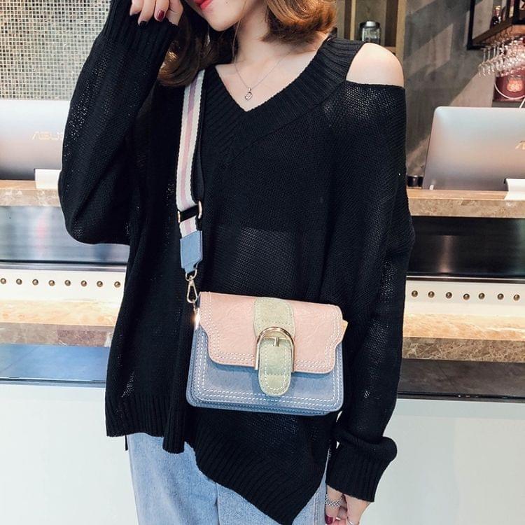 Leisure PU Shoulder Bag Matching Color Ladies Handbag Messenger Bag (Green)
