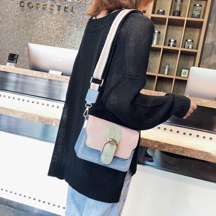 Leisure PU Shoulder Bag Matching Color Ladies Handbag Messenger Bag (Green)
