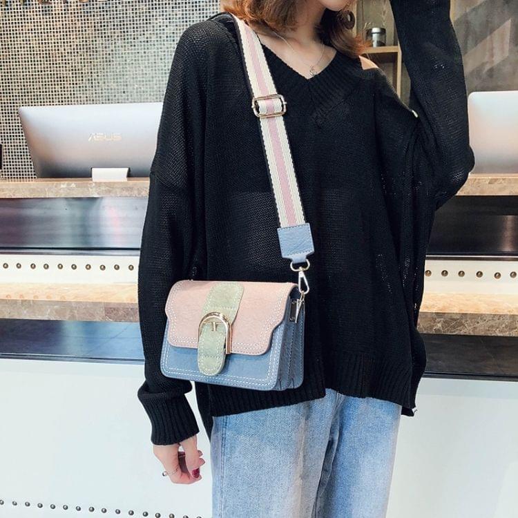 Leisure PU Shoulder Bag Matching Color Ladies Handbag Messenger Bag (Green)