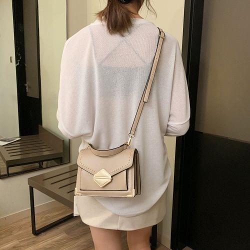 Leisure Fashion PU Leather Slant Shoulder Bag(Khaki)