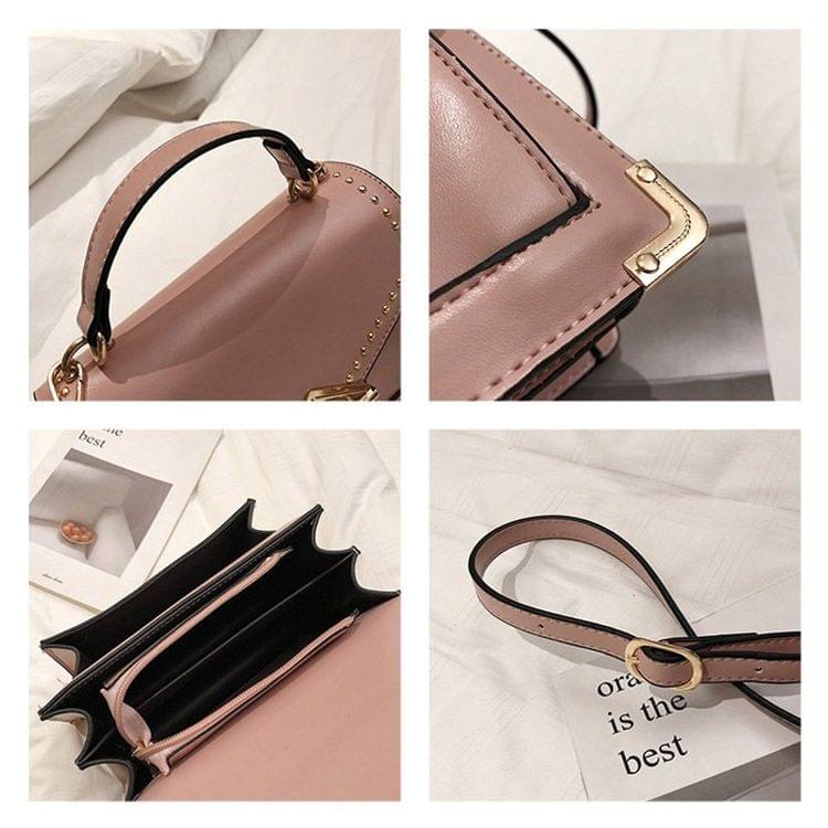 Leisure Fashion PU Leather Slant Shoulder Bag(Khaki)