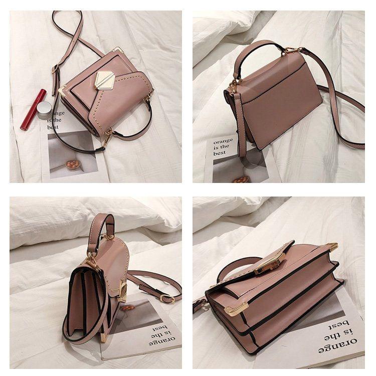 Leisure Fashion PU Leather Slant Shoulder Bag(Khaki)