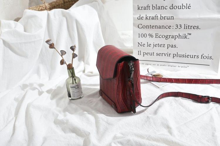 Snakeskin Texture Square PU Shoulder Bag Ladies Handbag Messenger Bag