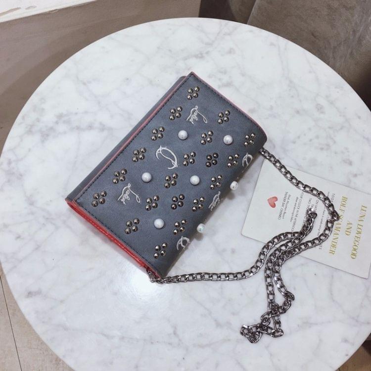 Fashion PU Leather Chain-strap Single Shoulder Bag Ladies Handbag Messenger Bag (Blue)