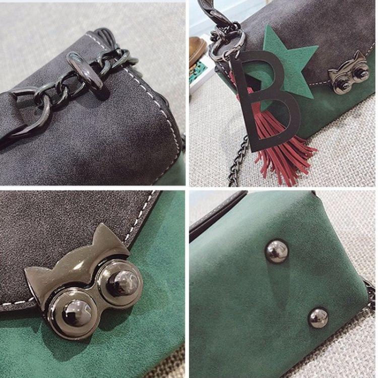 Fashion PU Leather Single Shoulder Bag Ladies Handbag Messenger Bag with Star Pendant (Grey)