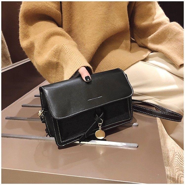 Fashion Candy Small Square Bag Wild Shoulder Bag Messenger Bag Ladies Handbag (Black)