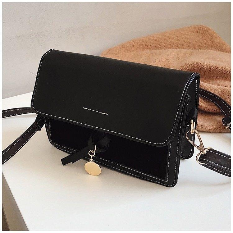 Fashion Candy Small Square Bag Wild Shoulder Bag Messenger Bag Ladies Handbag (Black)