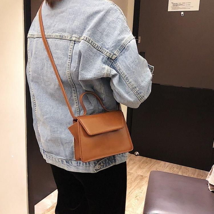 Fashion PU leather single Shoulder Bag Ladies Handbag Messenger Bag (Light Brown)