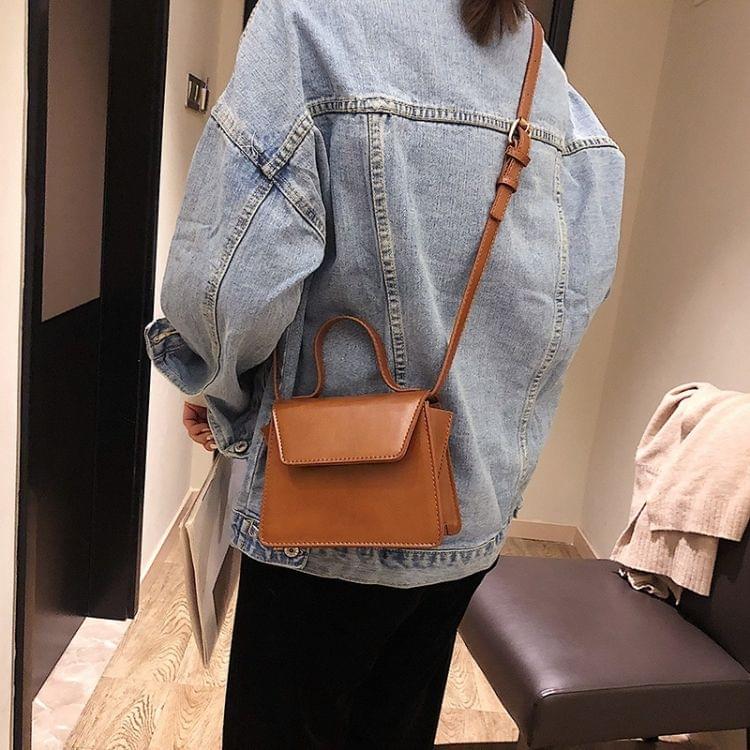 Fashion PU leather single Shoulder Bag Ladies Handbag Messenger Bag (Light Brown)