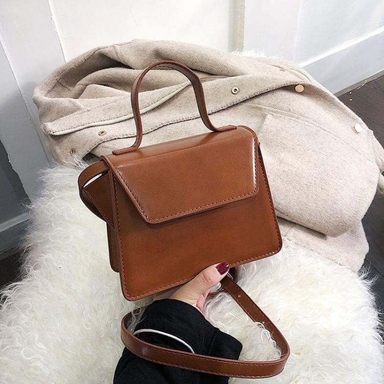 Fashion PU leather single Shoulder Bag Ladies Handbag Messenger Bag (Light Brown)