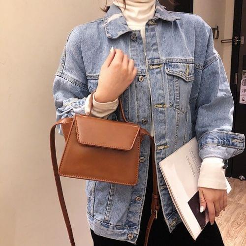 Fashion PU leather single Shoulder Bag Ladies Handbag Messenger Bag (Light Brown)