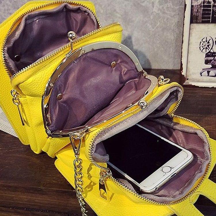 Flower PU Leather Shoulder Bag Ladies Handbag Messenger Bag (Pink)