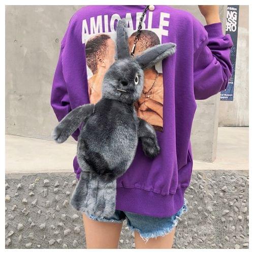 Rabbit Shape Leisure Fashion Cute Plush Slant Shoulder Bag