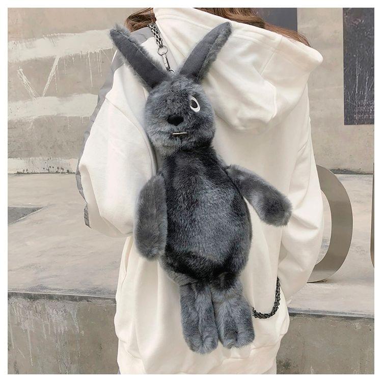 Rabbit Shape Leisure Fashion Cute Plush Slant Shoulder Bag