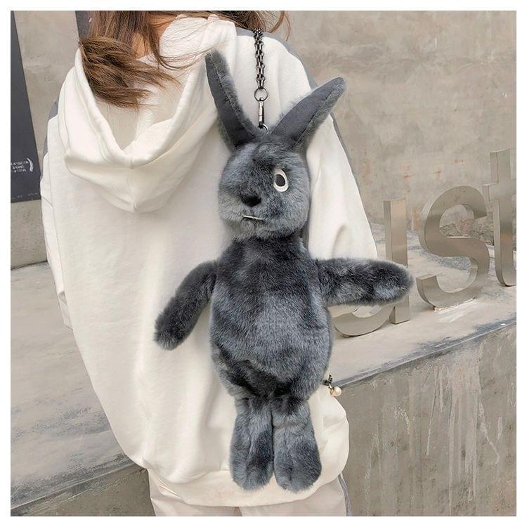 Rabbit Shape Leisure Fashion Cute Plush Slant Shoulder Bag