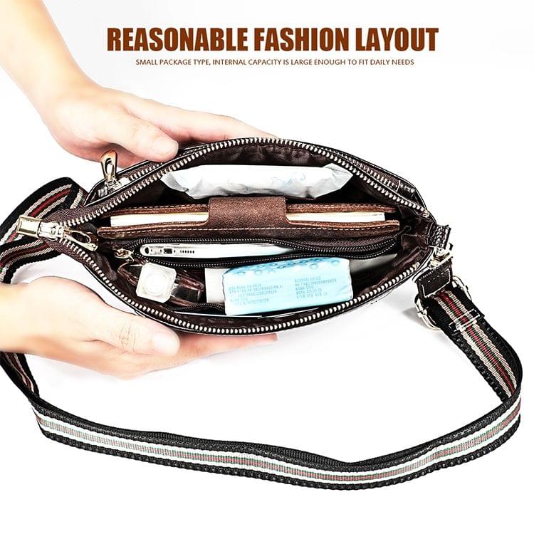 6025 Casual Litchi Texture Soft Face Genuine Leather Shoulder Shell Shape Bag for Ladies(Black)