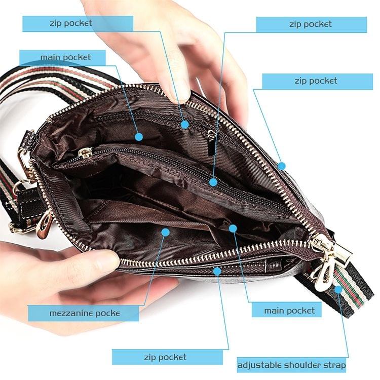 6025 Casual Litchi Texture Soft Face Genuine Leather Shoulder Shell Shape Bag for Ladies(Black)
