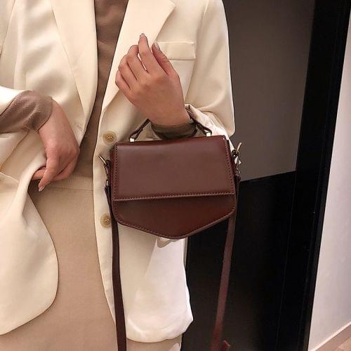 Fashion PU Shoulder Bag Ladies Handbag Messenger Bag (Dark Brown)