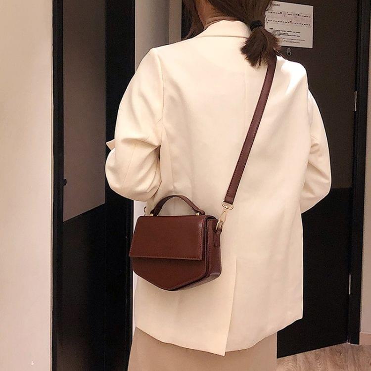 Fashion PU Shoulder Bag Ladies Handbag Messenger Bag (Dark Brown)