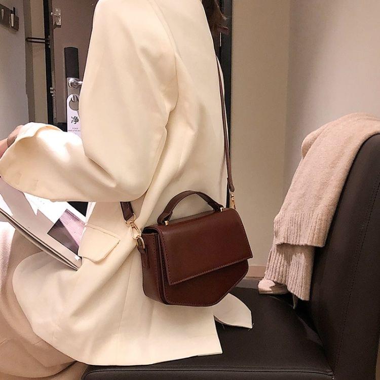 Fashion PU Shoulder Bag Ladies Handbag Messenger Bag (Dark Brown)