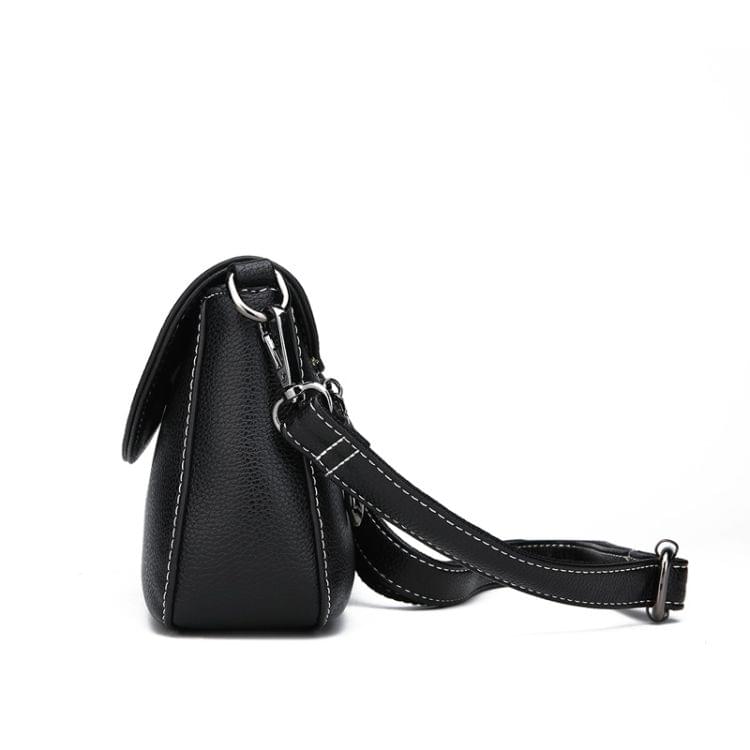 PU Leather Casual Shoulder Bag Messenger Bag Ladies Handbag (Grey)