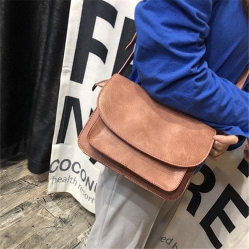 PU Leather Single Shoulder Crossbody Bag Handbag (Flesh Color)