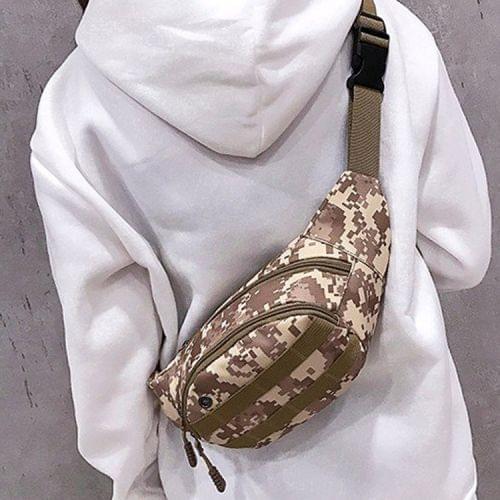 Camouflage Pattern Nylon Single Shoulder Bag Chest Waist Bag Messenger Bag (Style 1)