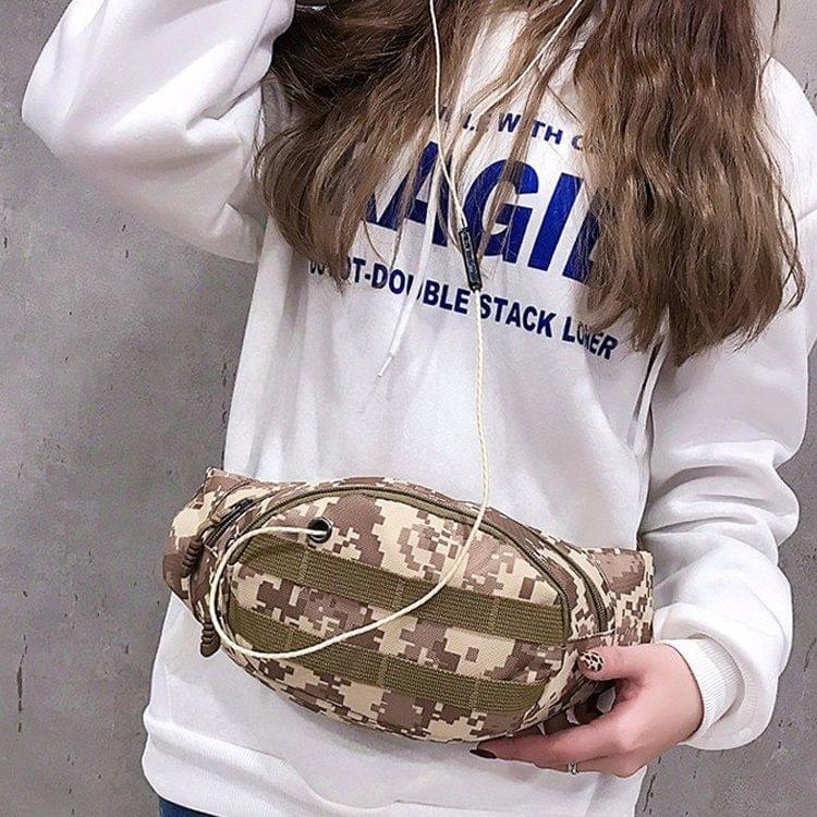 Camouflage Pattern Nylon Single Shoulder Bag Chest Waist Bag Messenger Bag (Style 1)
