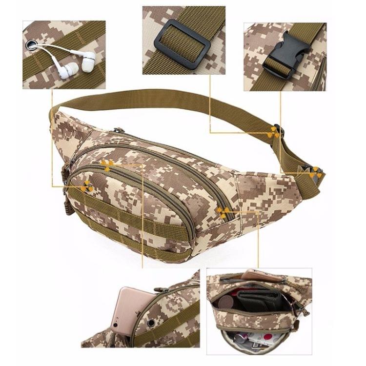 Camouflage Pattern Nylon Single Shoulder Bag Chest Waist Bag Messenger Bag (Style 1)