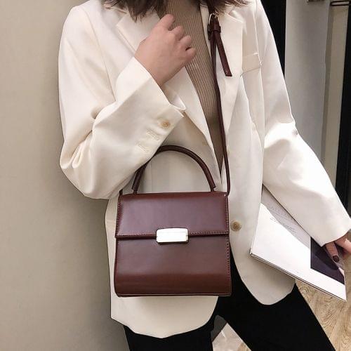 Solid Color Fresh Small Square Bag Casual Shoulder Bag Ladies Handbag (Red)