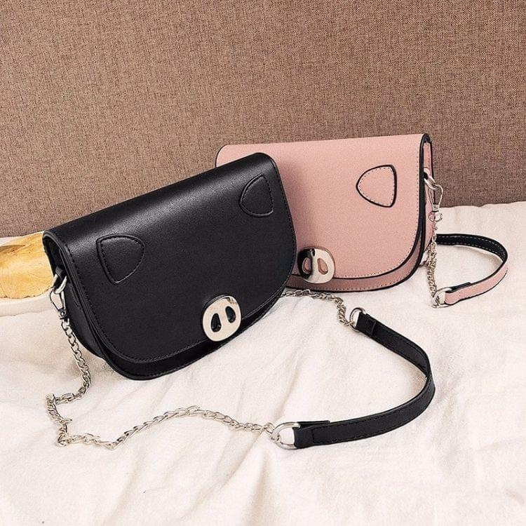 Three-dimensional Pig Casual Shoulder Bag Ladies Handbag Messenger Bag (Pink)
