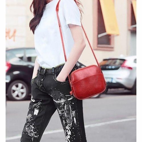 Multifunctional PU Leather Shoulder Crossbody Bag Shell Bag Women Handbag (Red)