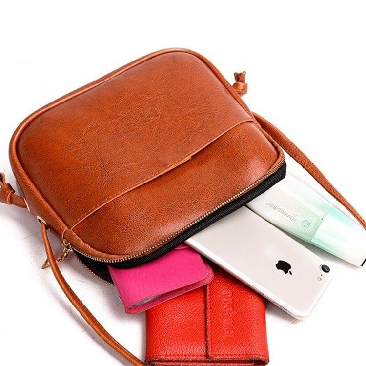 Multifunctional PU Leather Shoulder Crossbody Bag Shell Bag Women Handbag (Red)