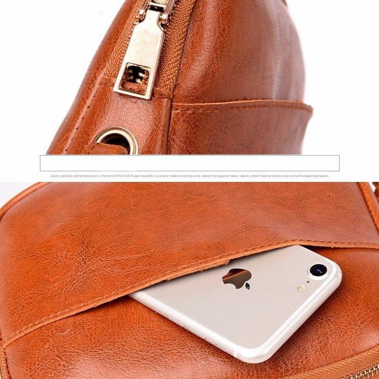 Multifunctional PU Leather Shoulder Crossbody Bag Shell Bag Women Handbag (Red)