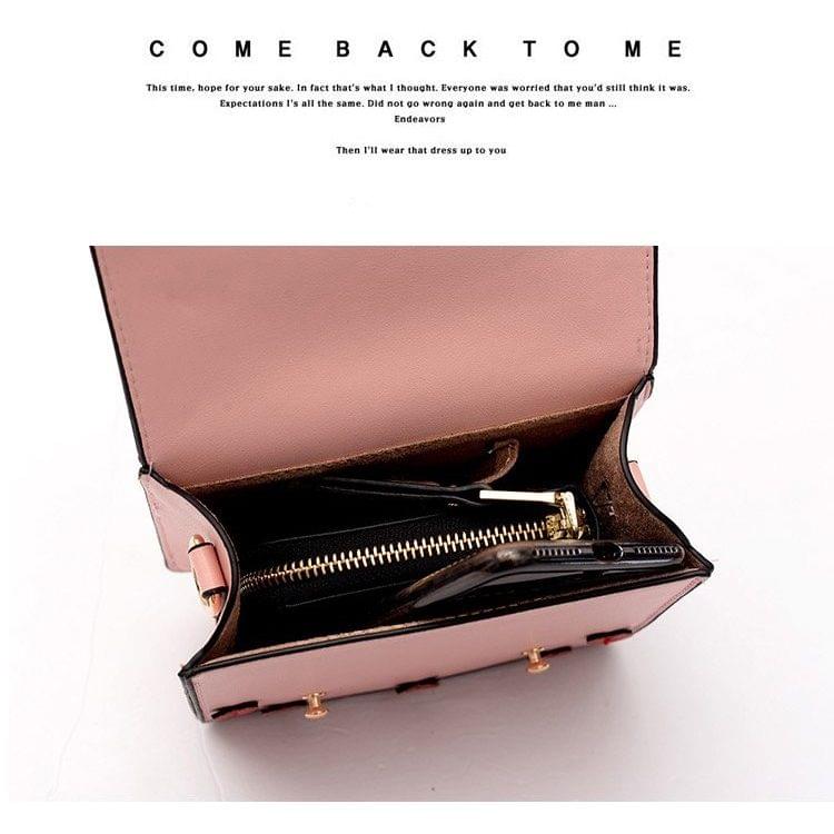 Love Heart Pattern PU Shoulder Bag Messenger Bag Ladies Handbag (White)