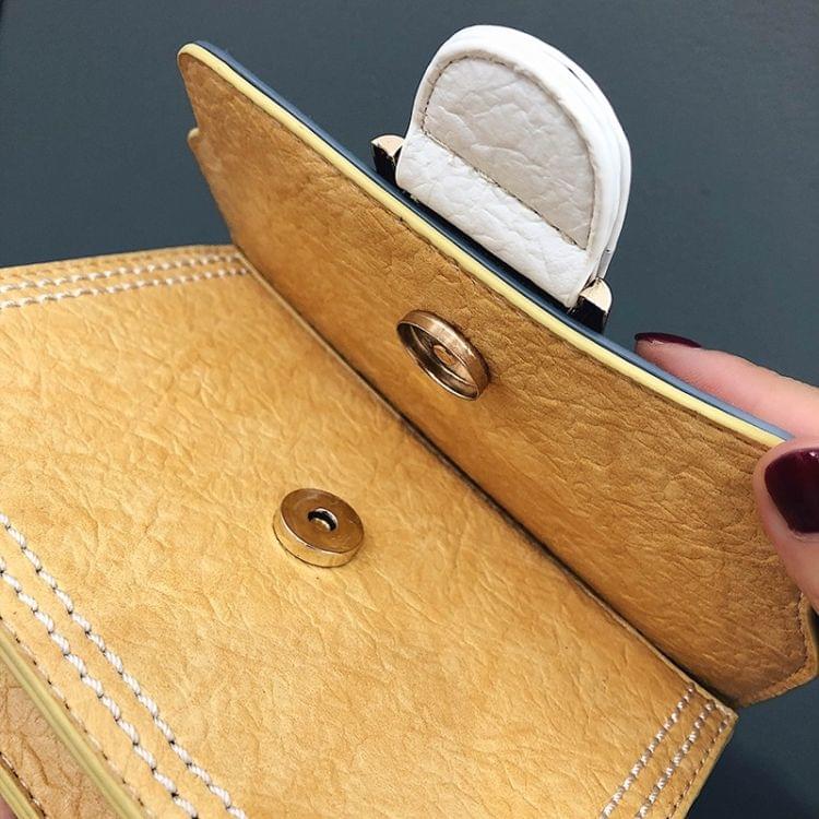 Leisure PU Shoulder Bag Matching Color Ladies Handbag Messenger Bag (Pink)