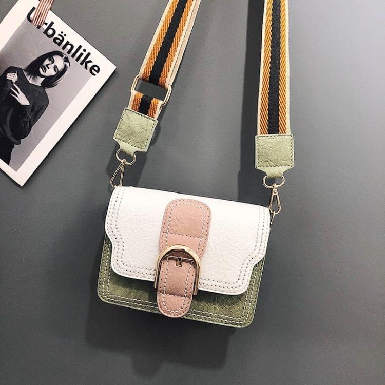 Leisure PU Shoulder Bag Matching Color Ladies Handbag Messenger Bag (Pink)