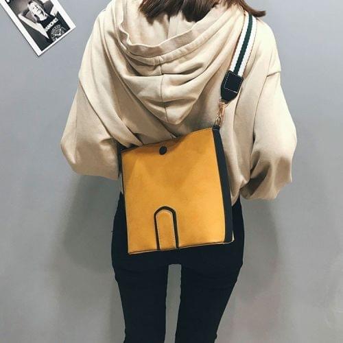 PU Casual Shoulder Bag Messenger Bag Ladies Handbag (Brown)