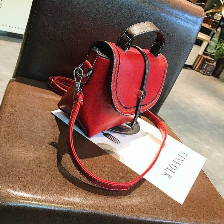 Fashion PU Leather Single Shoulder Bag Ladies Messenger Bag Handbag (Pink)