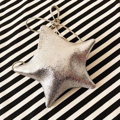 Cute Little Star Mini Shoulder Bag Girls Fashion Clothing Accessories(Silver)
