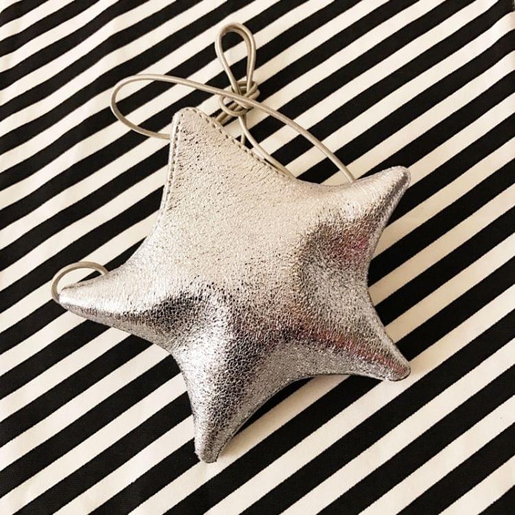 Cute Little Star Mini Shoulder Bag Girls Fashion Clothing Accessories(Silver)