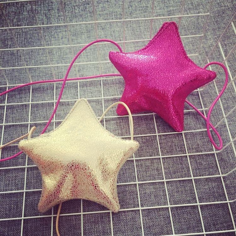 Cute Little Star Mini Shoulder Bag Girls Fashion Clothing Accessories(Silver)