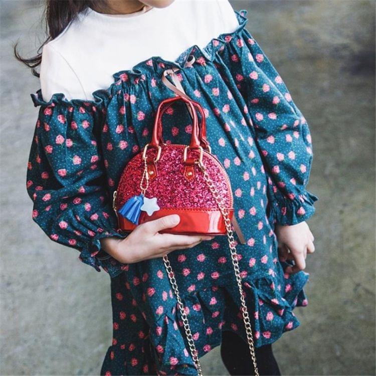 Cute Leather Shoulder Bag Messenger Bag Girls Solid Color Mini Zip Small Square Bag Tote Bag(Red)