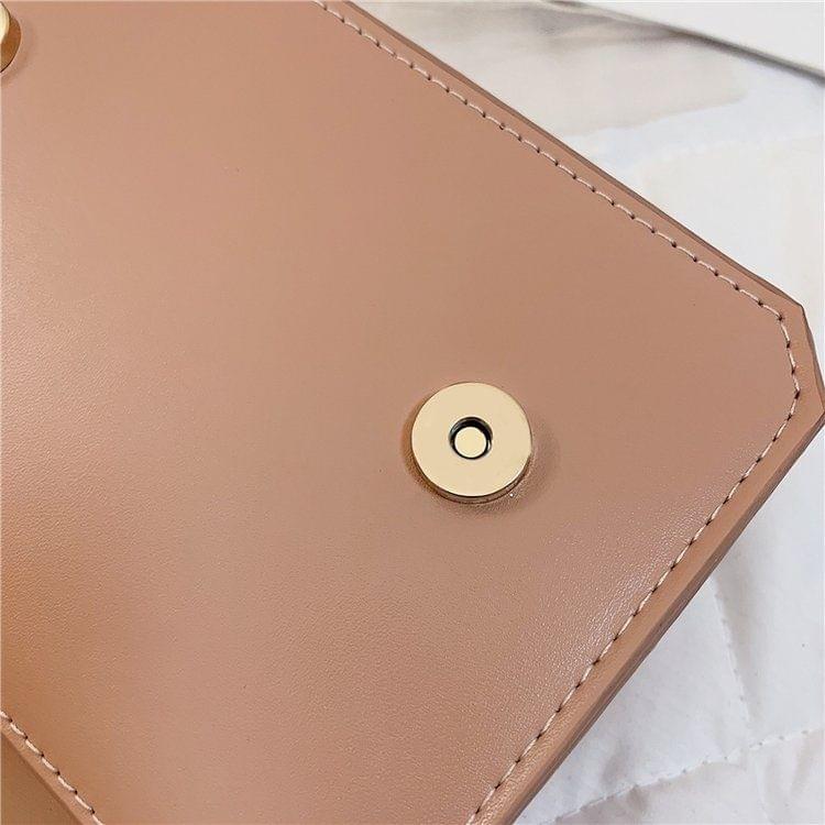 O Infinity Symbol PU Leather Single Shoulder Bag Ladies Handbag Messenger Bag (Black)