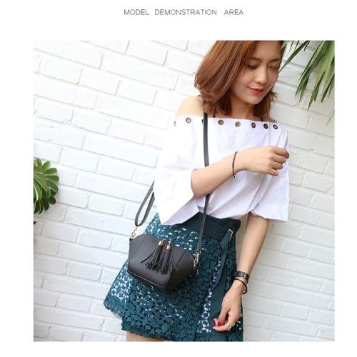 Casual PU Shoulder Bag Ladies Handbag Messenger Bag Shell Bag (Black)