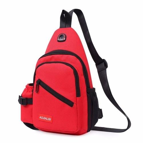 Multi-Function Portable Casual Chest Bag Outdoor Sports Shoulder Bag (Red)