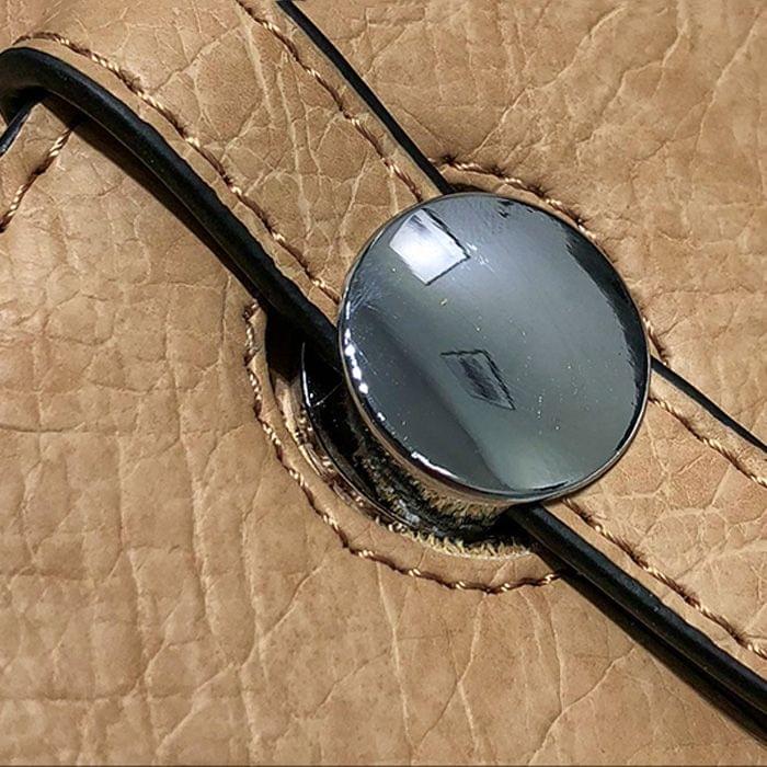 Leisure Fashion PU Leather Slant Shoulder Bag Handbag(Khaki)